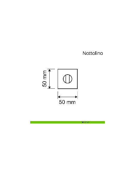 Nottolino per porta 024 Linea Calì con rosetta quadrata bassa zama