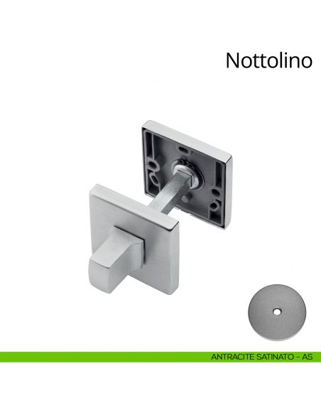Nottolino per porta 088 Linea Calì con rosetta quadrata zama antracite satinato