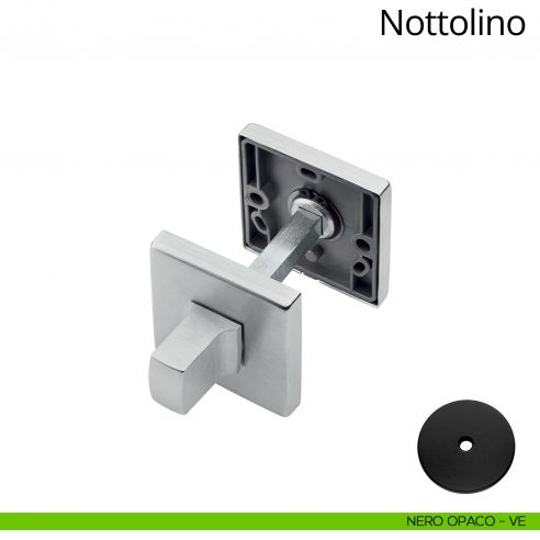 Nottolino per porta 088 Linea Calì con rosetta quadrata zama nero opaco