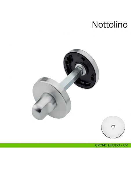 Nottolino per porta 101 Linea Calì con rosetta tonda 45 mm zama cromo lucido