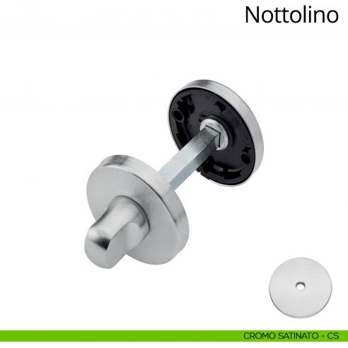 Nottolino per porta 101 Linea Calì con rosetta tonda 45 mm zama cromo satinato