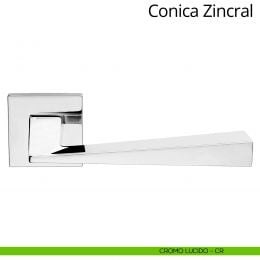 Maniglia per porta interna Conica Zincral Linea Calì rosetta quadrata bassa 2