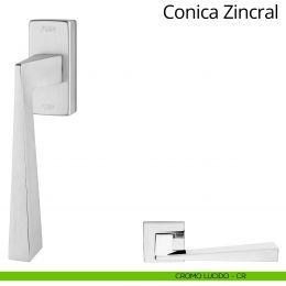 Maniglia per finestra martellina DK antintrusione Conica Zincral Linea Calì 2