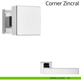 Pomolo quadrato per porta fisso Corner Zincral Linea Calì 2