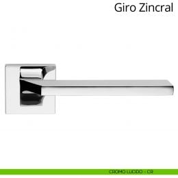 Maniglia per porta interna Giro Zincral Linea Calì rosetta quadrata bassa 2