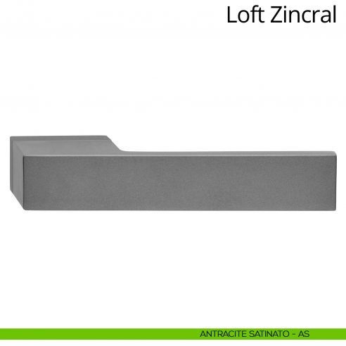 Maniglia per porta interna Loft Zincral Linea Calì  antracite satinato