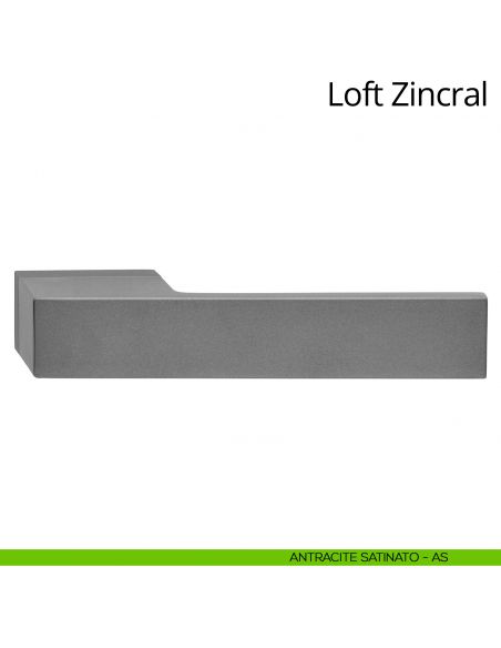 Maniglia per porta interna Loft Zincral Linea Calì  antracite satinato