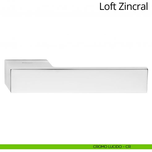 Maniglia per porta interna Loft Zincral Linea Calì cromo lucido