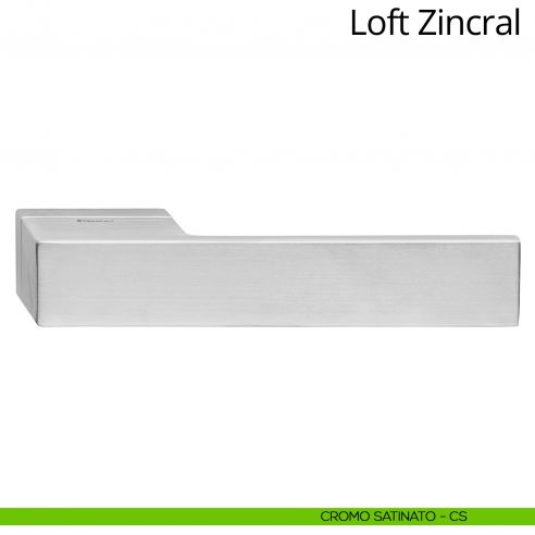 Maniglia per porta interna Loft Zincral Linea Calì cromo satinato