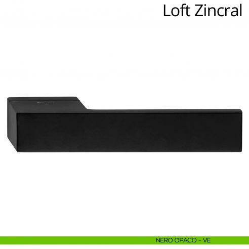 Maniglia per porta interna Loft Zincral Linea Calì nero opaco