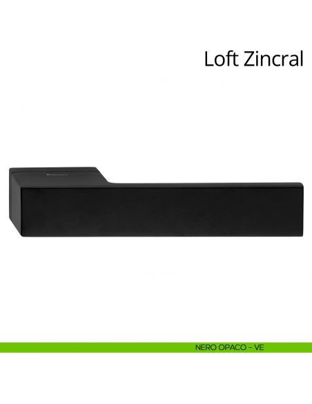 Maniglia per porta interna Loft Zincral Linea Calì nero opaco