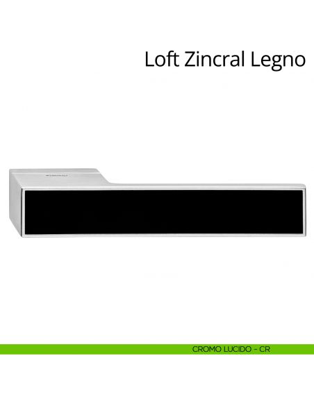 Maniglia per porta interna Loft Zincral Legno laminato nero Linea Calì cromo lucido