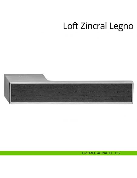 Maniglia per porta interna Loft Zincral Legno wengé Linea Calì cromo satinato