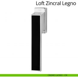 Maniglia per finestra martellina DK antintrusione Loft Zincral Legno laminato nero Linea Calì 2