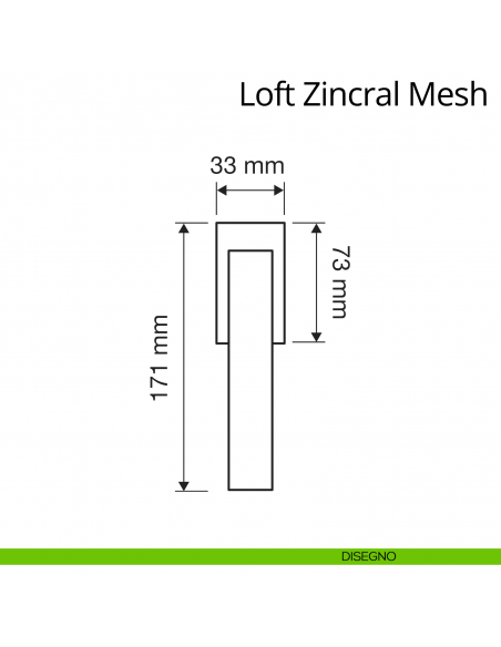 Maniglia per finestra martellina DK antintrusione con Swarovski Loft Zincral Mesh Linea Calì disegno