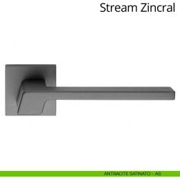 Maniglia per porta interna Stream Zincral Linea Calì rosetta quadrata bassa 2