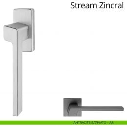 Maniglia per finestra martellina DK Stream Zincral Linea Calì 2