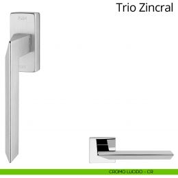 Maniglia per finestra martellina DK antintrusione Trio Zincral Linea Calì 2