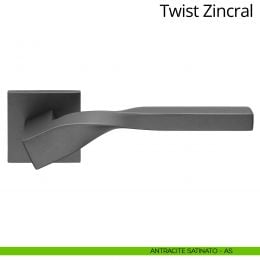Maniglia per porta interna Twist Zincral Linea Calì rosetta quadrata 2