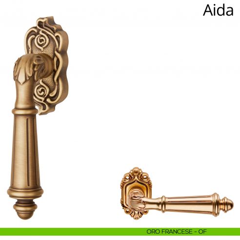 Maniglia per finestra martellina DK Aida Linea Calì oro francese