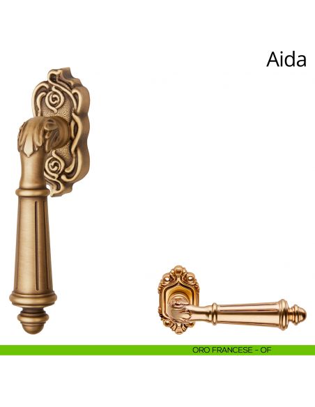 Maniglia per finestra martellina DK Aida Linea Calì oro francese