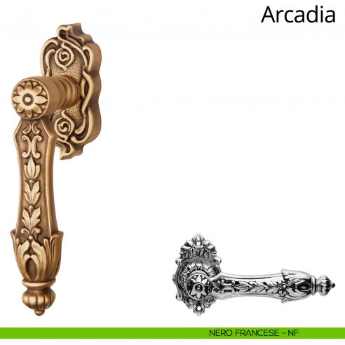 Maniglia per finestra martellina DK Arcadia Linea Calì nero francese