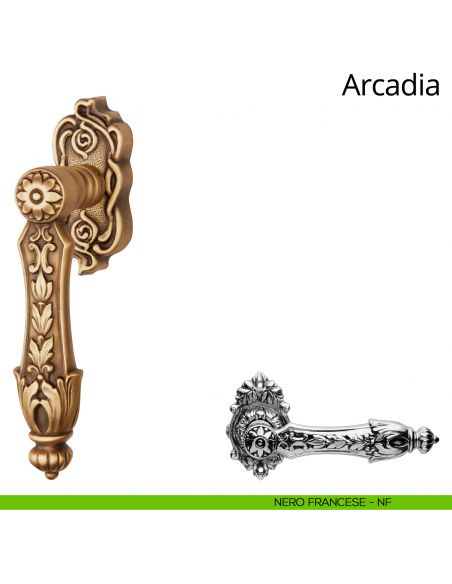 Maniglia per finestra martellina DK Arcadia Linea Calì nero francese