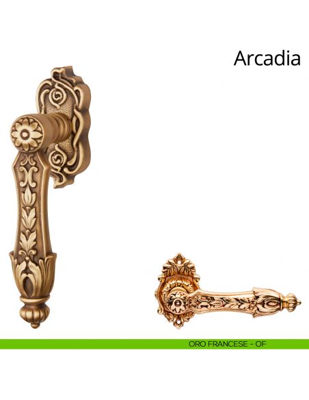 Maniglia per finestra martellina DK Arcadia Linea Calì oro francese