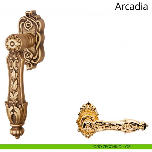 Maniglia per finestra martellina DK Arcadia Linea Calì oro zecchino