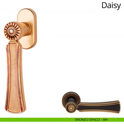 Maniglia per finestra martellina DK Daisy Linea Calì bronzo opaco