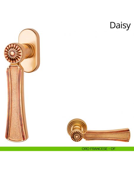 Maniglia per finestra martellina DK Daisy Linea Calì oro francese