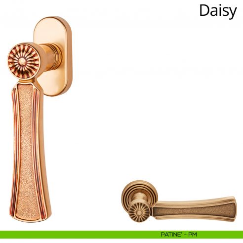 Maniglia per finestra martellina DK Daisy Linea Calì patinè