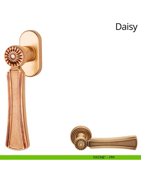 Maniglia per finestra martellina DK Daisy Linea Calì patinè