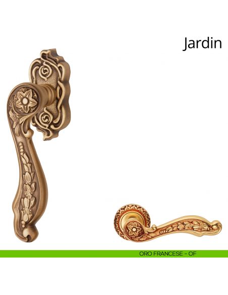 Maniglia per finestra martellina DK Jardin Linea Calì oro francese