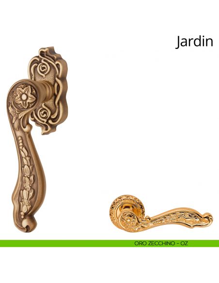 Maniglia per finestra martellina DK Jardin Linea Calì oro zecchino