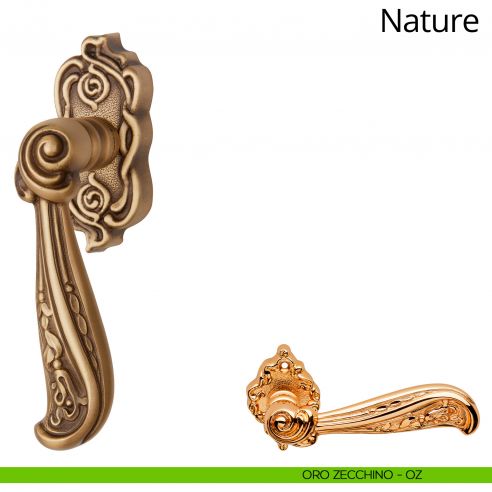 Maniglia per finestra martellina DK Nature Linea Calì oro zecchino