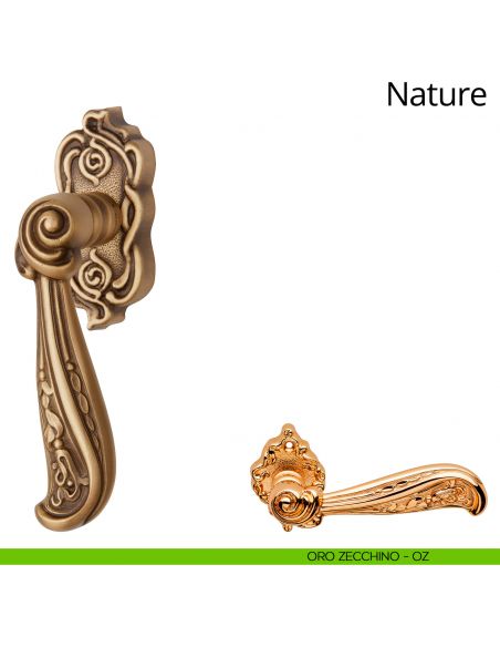 Maniglia per finestra martellina DK Nature Linea Calì oro zecchino
