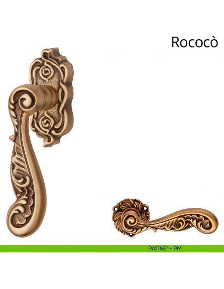 Maniglia per finestra martellina DK Rococò Linea Calì patinè