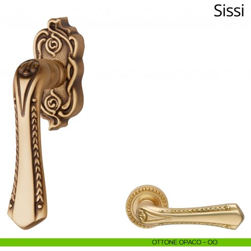 Maniglia per finestra martellina DK Sissi Linea Calì ottone opaco