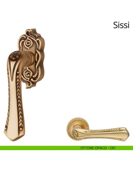 Maniglia per finestra martellina DK Sissi Linea Calì ottone opaco