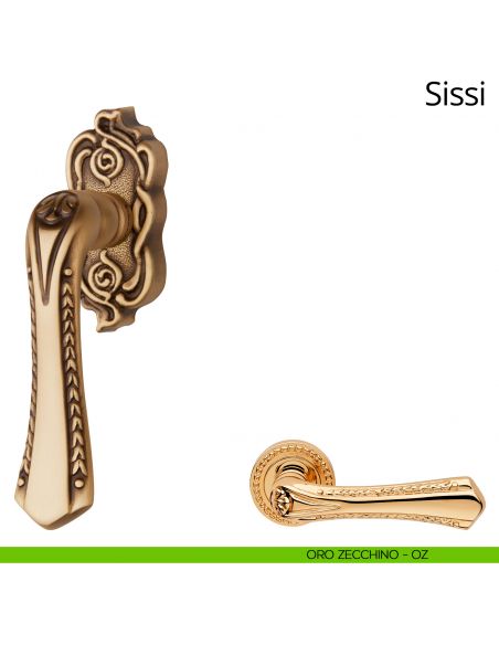 Maniglia per finestra martellina DK Sissi Linea Calì oro zecchino