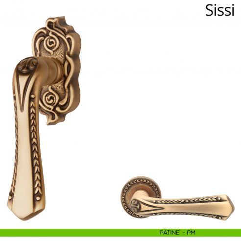 Maniglia per finestra martellina DK Sissi Linea Calì patinè