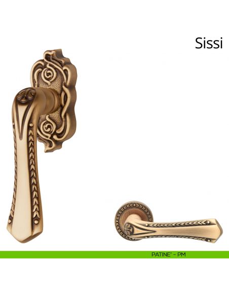 Maniglia per finestra martellina DK Sissi Linea Calì patinè