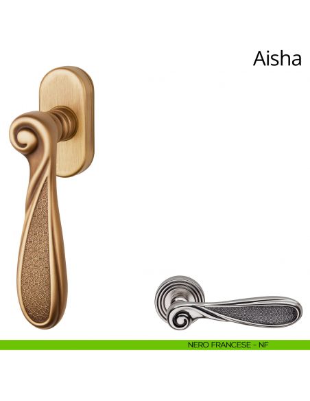 Maniglia per finestra martellina DK Aisha Linea Calì nero francese