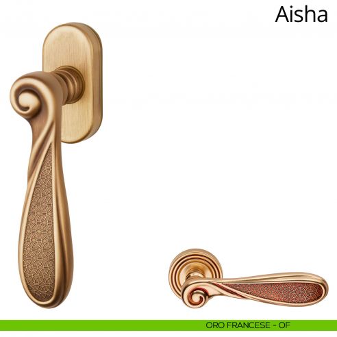 Maniglia per finestra martellina DK Aisha Linea Calì oro francese