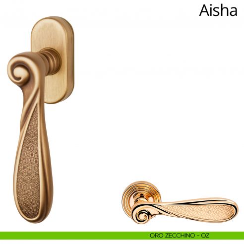 Maniglia per finestra martellina DK Aisha Linea Calì oro zecchino