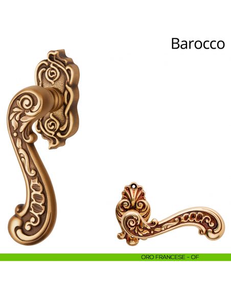 Maniglia per finestra martellina DK Barocco Linea Calì oro francese
