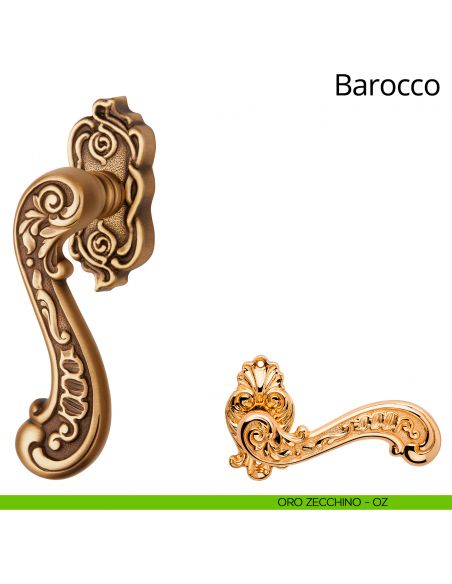 Maniglia per finestra martellina DK Barocco Linea Calì oro zecchino