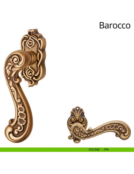 Maniglia per finestra martellina DK Barocco Linea Calì patinè