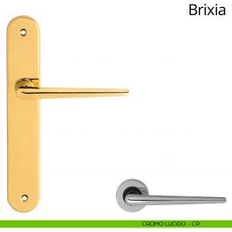 Maniglia con placca per porta Brixia Linea Calì 2